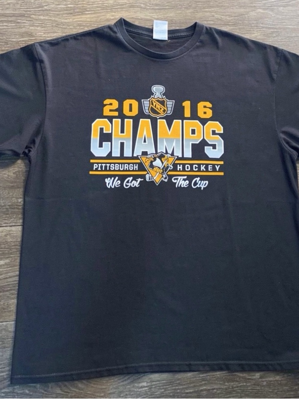 Pittsburgh Penguins 2016 Champs Black Graphic Tee